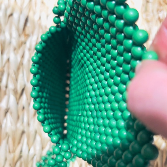 🆕New Nasty Gal Green Beaded Crossbody Bag - Picture 5 of 5